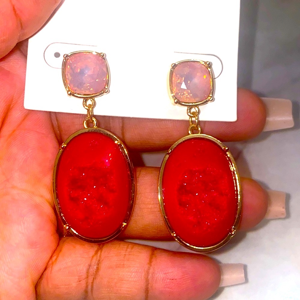 New Crystal Dangle Earrings – Elegant Boho Chic Statement Jewelry